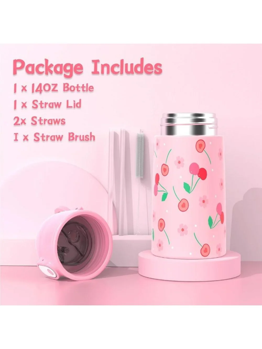 15-Inch Girls Backpack for Ages 5-8 with Water Bottle - Stylish & Functional!